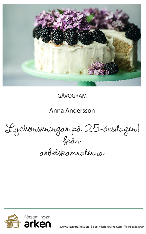 Gåvogram på födelsedagen